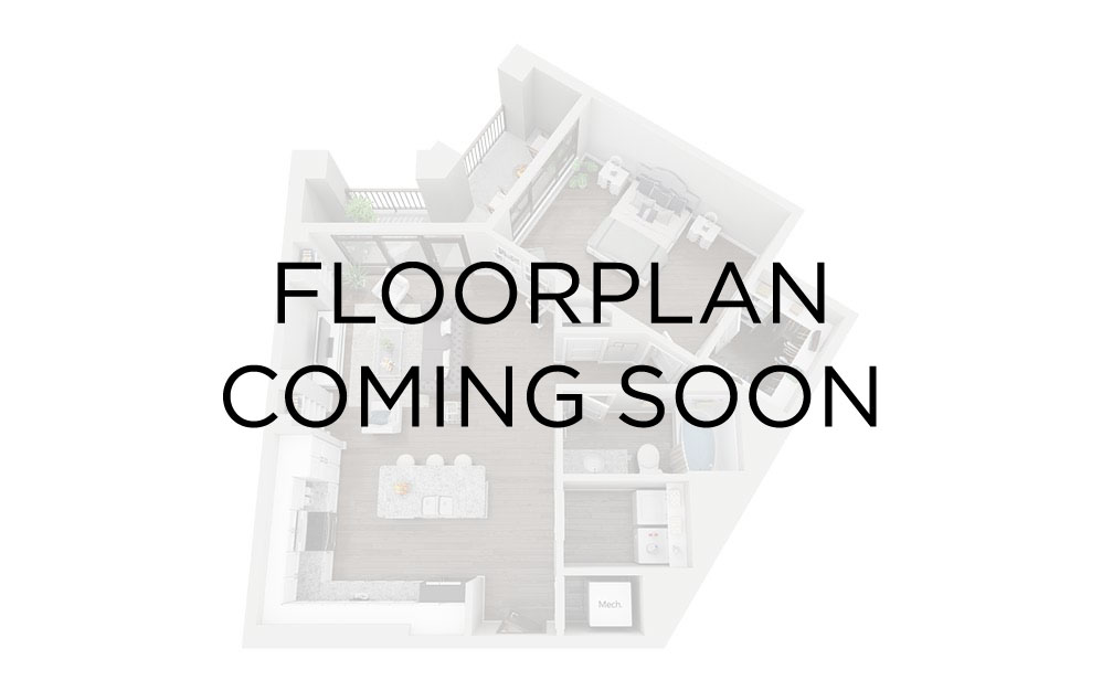 B60 AFF - 1 bedroom floorplan layout with 1 bathroom and 862 square feet